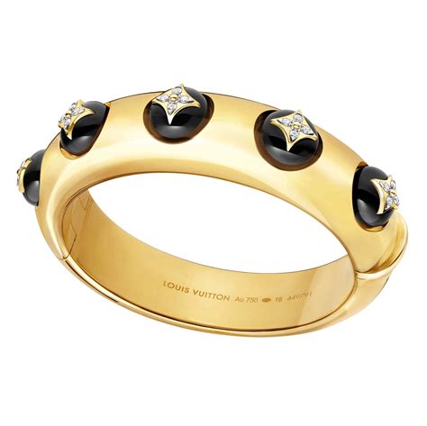 Ever Blossom Bracelet, Yellow Gold, Onyx & Diamonds .